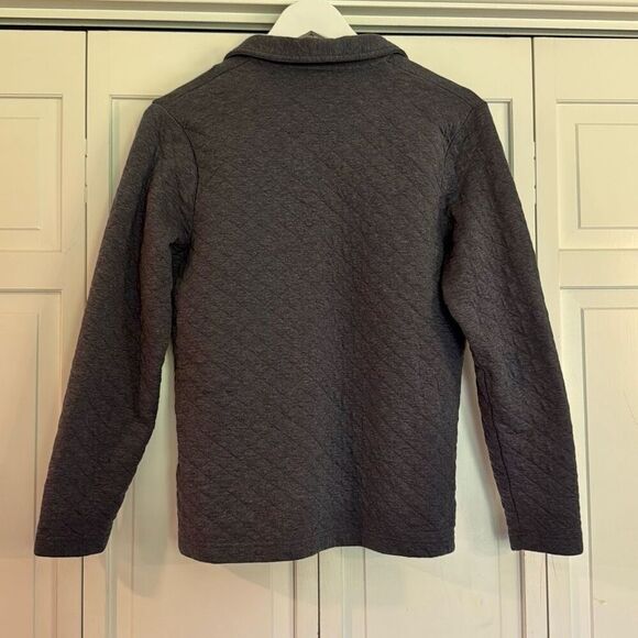 L.L. Bean blue quilted full zip collared sweater size small - Picture 7 of 7